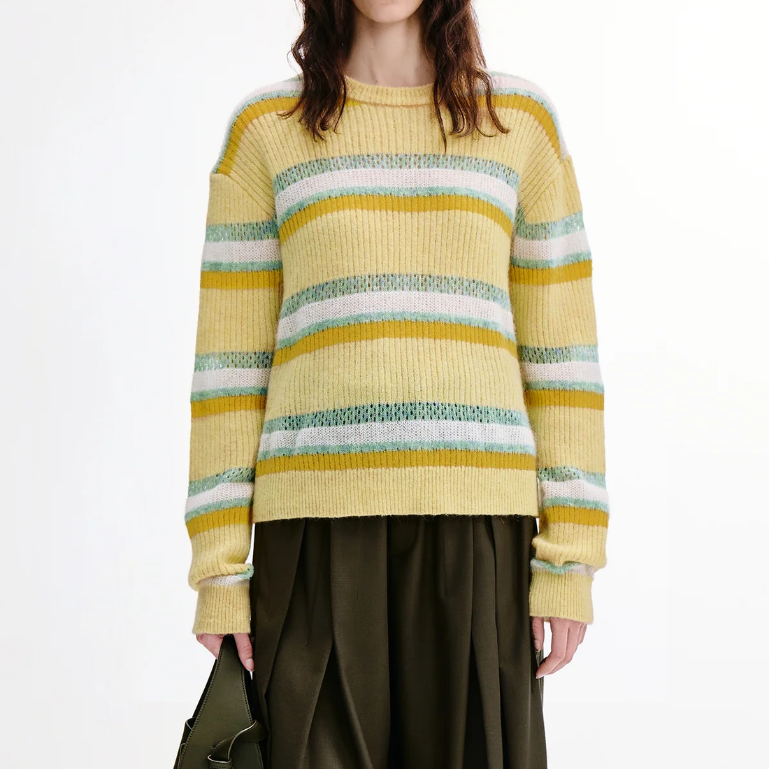 Sunset Tone Striped Knit Sweater