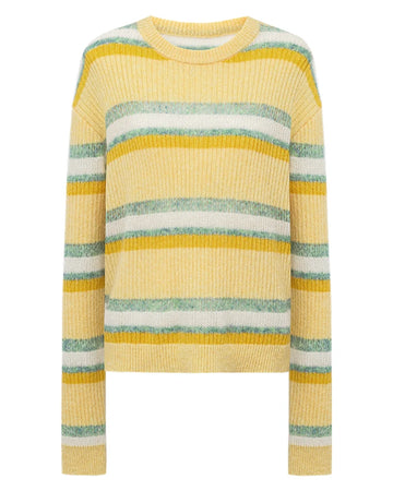 Sunset Tone Striped Knit Sweater