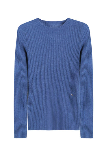 Seamless Ribbed Knit Sweater