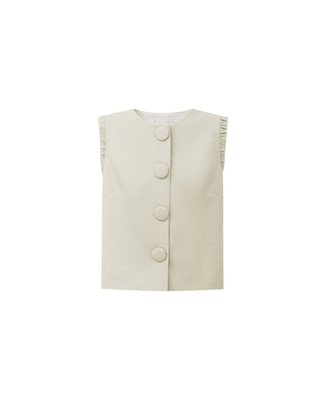 Old Money Round Neck Cropped Vest